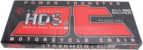JT CHAINS JTC520HDSNN120SL 520 HDS - Ultimate Competition Chain - Nickel - 120 Links | Adventure/ATV/UTV