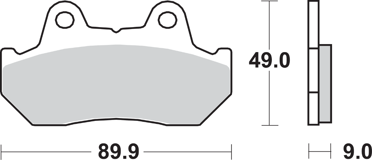 SBS HF Series Organic Base Front Brake Pads - 572HF (Honda Gold Wing / CB450SC Nighthawk / Super 1981–1993)