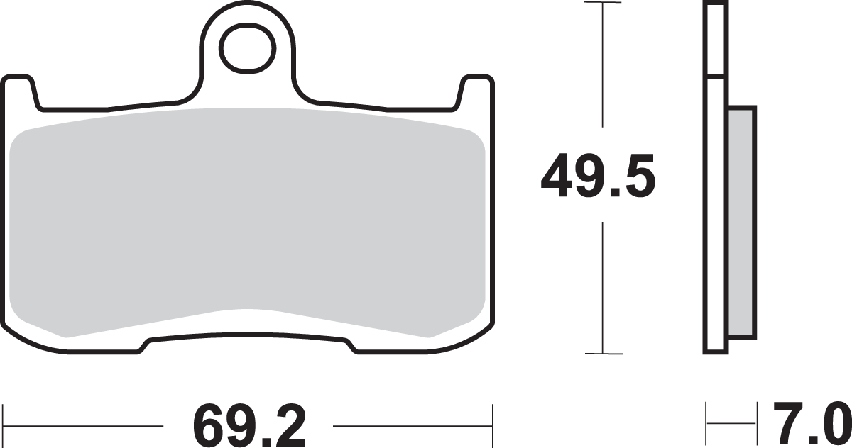 SBS Track Organic Base Front Brake Pads - 782DC (Victory / Indian / Kawasaki / Suzuki 2002–2025)