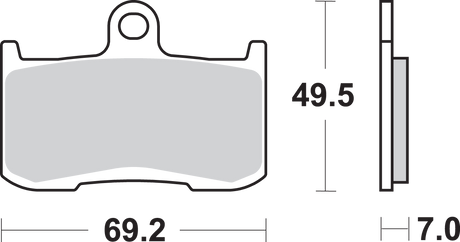 SBS Track Organic Base Front Brake Pads - 782DC (Victory / Indian / Kawasaki / Suzuki 2002–2025)