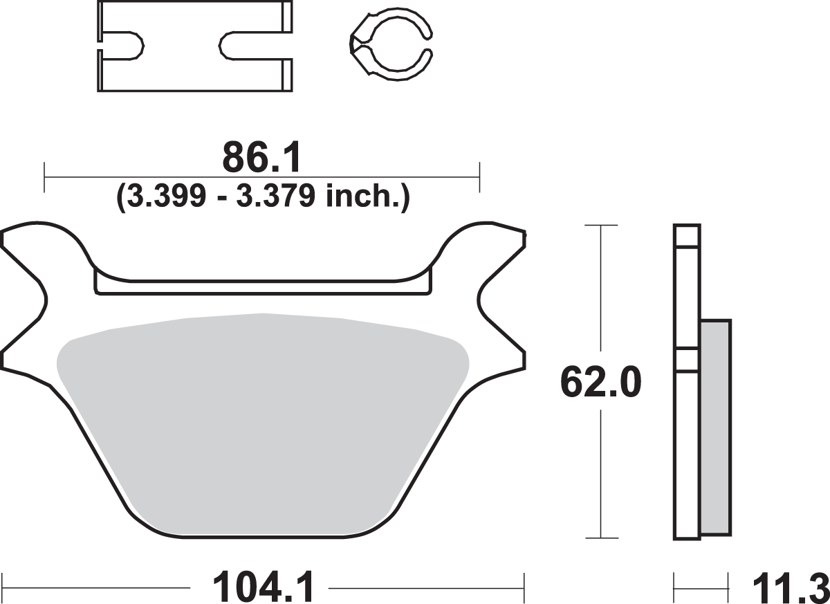 SBS Sintered Rear Brake Pads - 669H.LS (Harley-Davidson FLSTC Heritage Softail Classic / FXSTC Softail Custom / FXSTS Springer Softail 1987–1999)