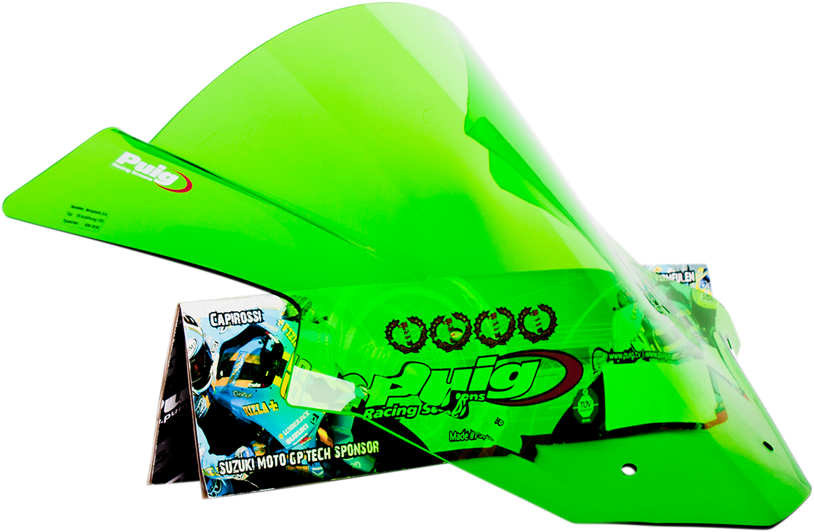 Puig Hi-Tech Parts 5603V Race Windscreen - 16-1/8" - Green - ZX10R | Street