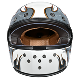 Daytona Retro Full Face Helmet | Flames | DOT + ECE 22.06 | Men, Women & Youth