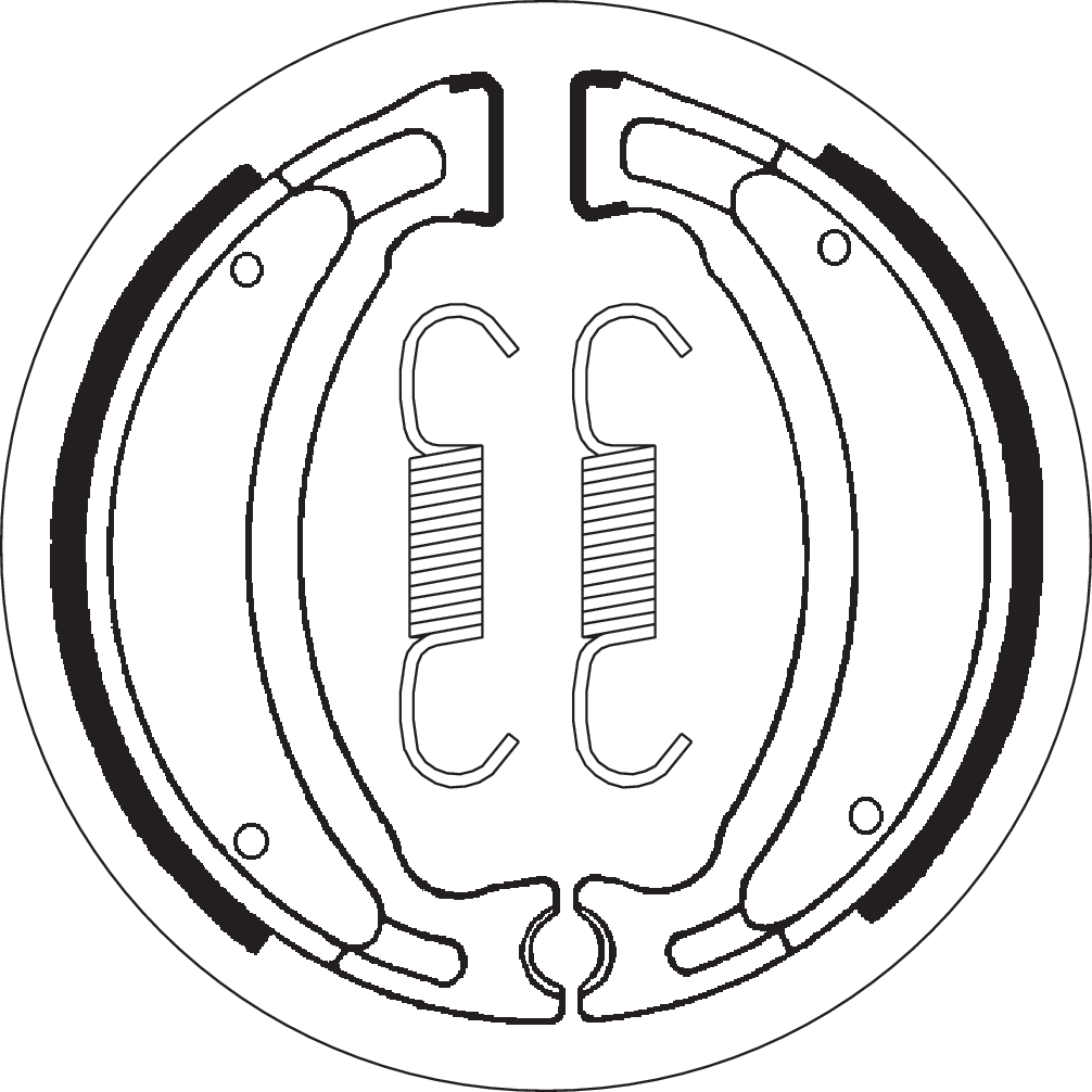 SBS Smooth Organic Base Brake Shoes - 2028 (Yamaha / Polaris / Adly Moto / Lambretta / Keeway 1979–2020)
