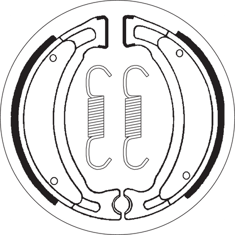 SBS Smooth Organic Base Brake Shoes - 2028 (Yamaha / Polaris / Adly Moto / Lambretta / Keeway 1979–2020)