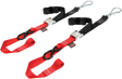 Powertye Mfg. 29621-SB Soft-Tye Tie-Down Straps - Cam Buckle - with Latch Hooks - 1-1/2" x 6' - Black/Red