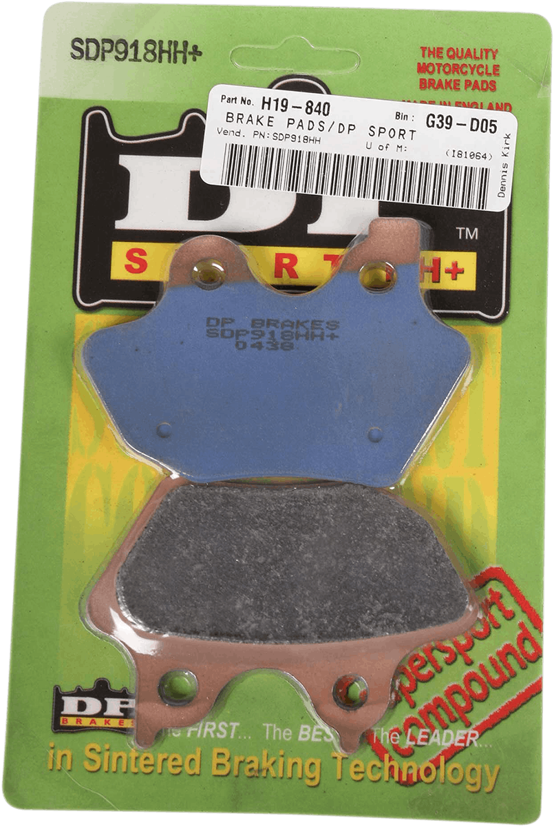 DP BRAKES Sintered Metal Brake Pads - Harley-Davidson - SDP918HH SDP918HH - Cycle City Outdoors