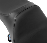 DRAG SPECIALTIES Predator III Seat - Extended Reach - Smooth - Black Solar Leather - FLH/FLT '08-'24 4687E