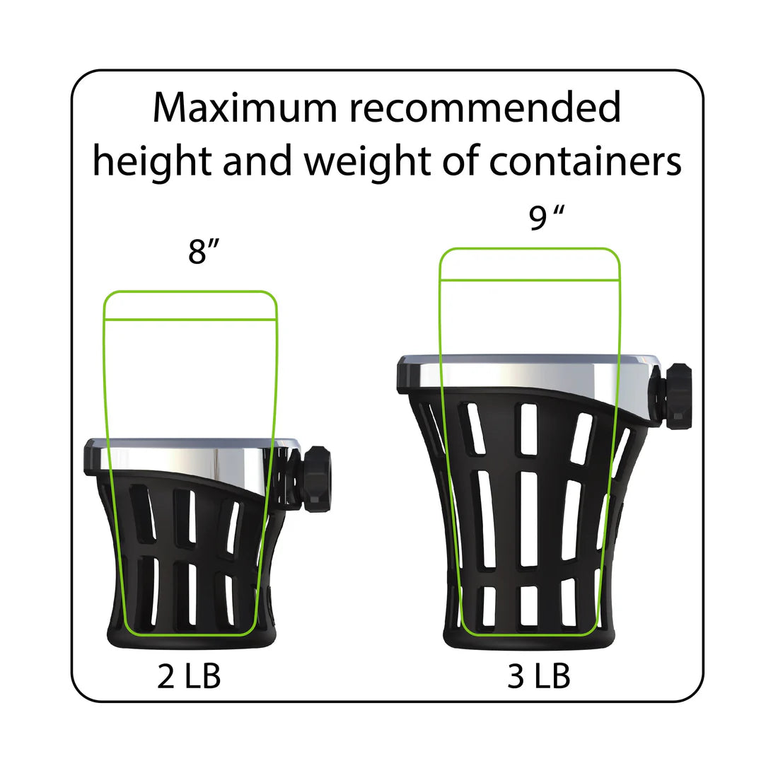 CIRO Drink Holder - Gen 2 - Big Ass® - Chrome - Chrome Perch Mount 55810