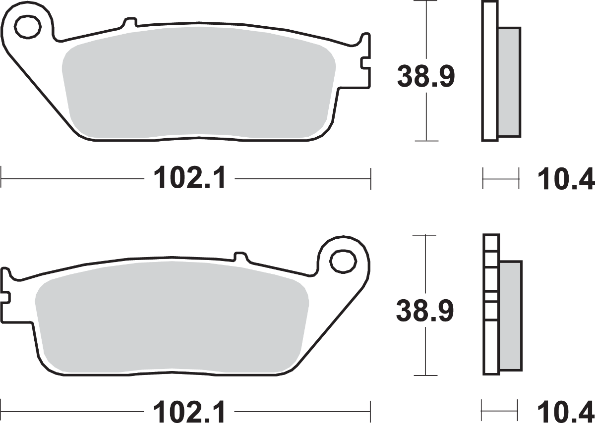 SBS Sintered Rear Brake Pads - 654LS (Honda ST1100 1990–2002)
