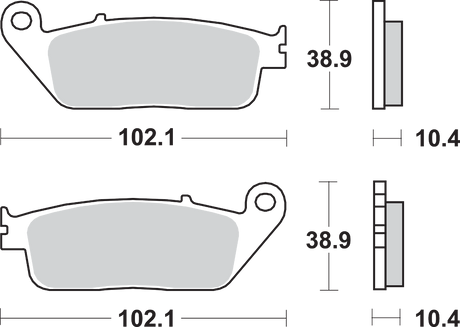 SBS Sintered Rear Brake Pads - 654LS (Honda ST1100 1990–2002)