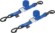 Powertye Mfg. 28623-S Tie-Down Straps - Cam Buckle - Latch Hook - 1-1/2" x 5-1/2' - Blue | Adventure/ATV/UTV