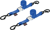 Powertye Mfg. 28623-S Tie-Down Straps - Cam Buckle - Latch Hook - 1-1/2" x 5-1/2' - Blue | Adventure/ATV/UTV