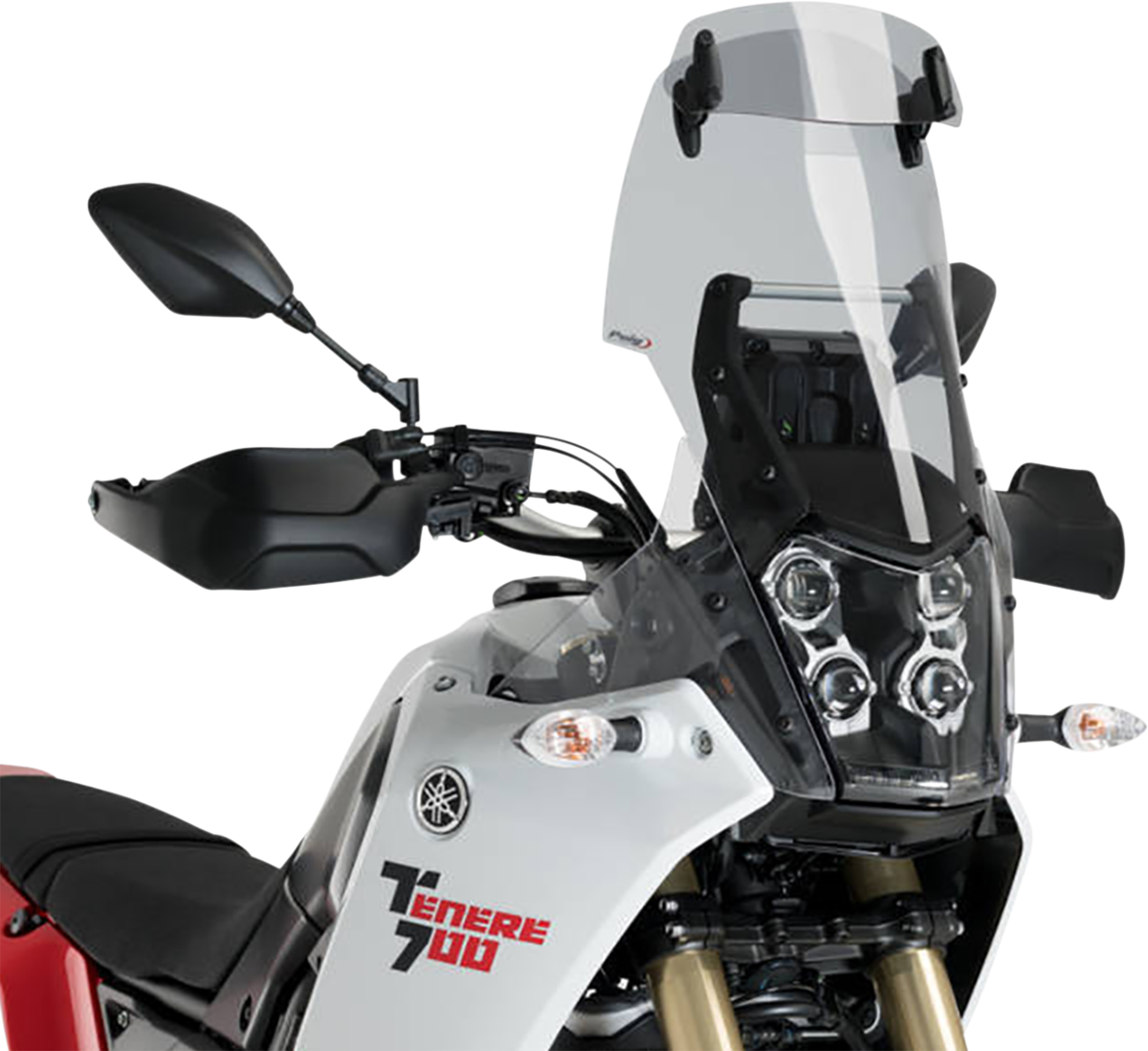 Puig Hi-Tech Parts 3728H Touring Windscreen w/Visor - Smoke - Tenere 700 | Street