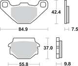 SBS HF Series Organic Base Brake Pads - 546HF (Kawasaki / KTM / Suzuki / Yamaha / CFMOTO / Hisun 1983–2025)