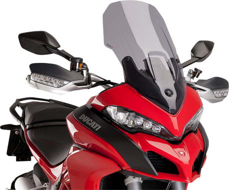Puig Hi-Tech Parts 7623H Touring Windscreen - 24-1/2" - Smoke - Ducati | Street