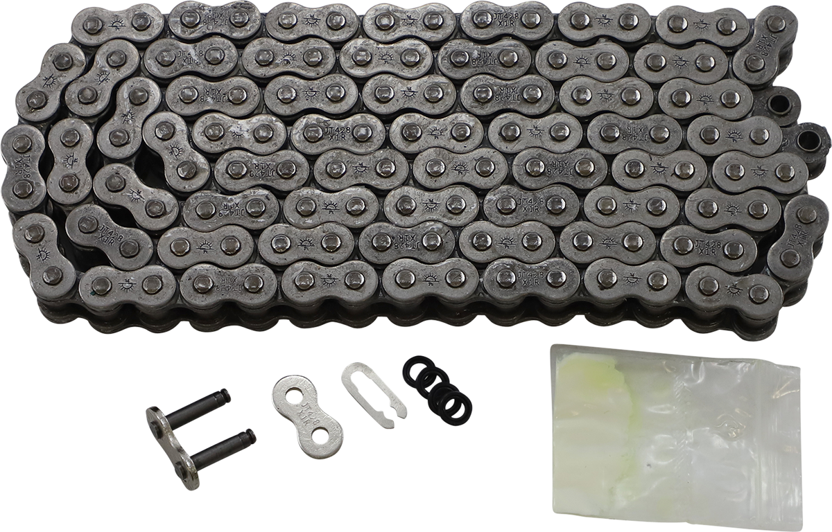 JT CHAINS JTC428X1R124SL 428 X1R - Heavy-Duty Drive Chain - 124 Links | Off-Road/Street