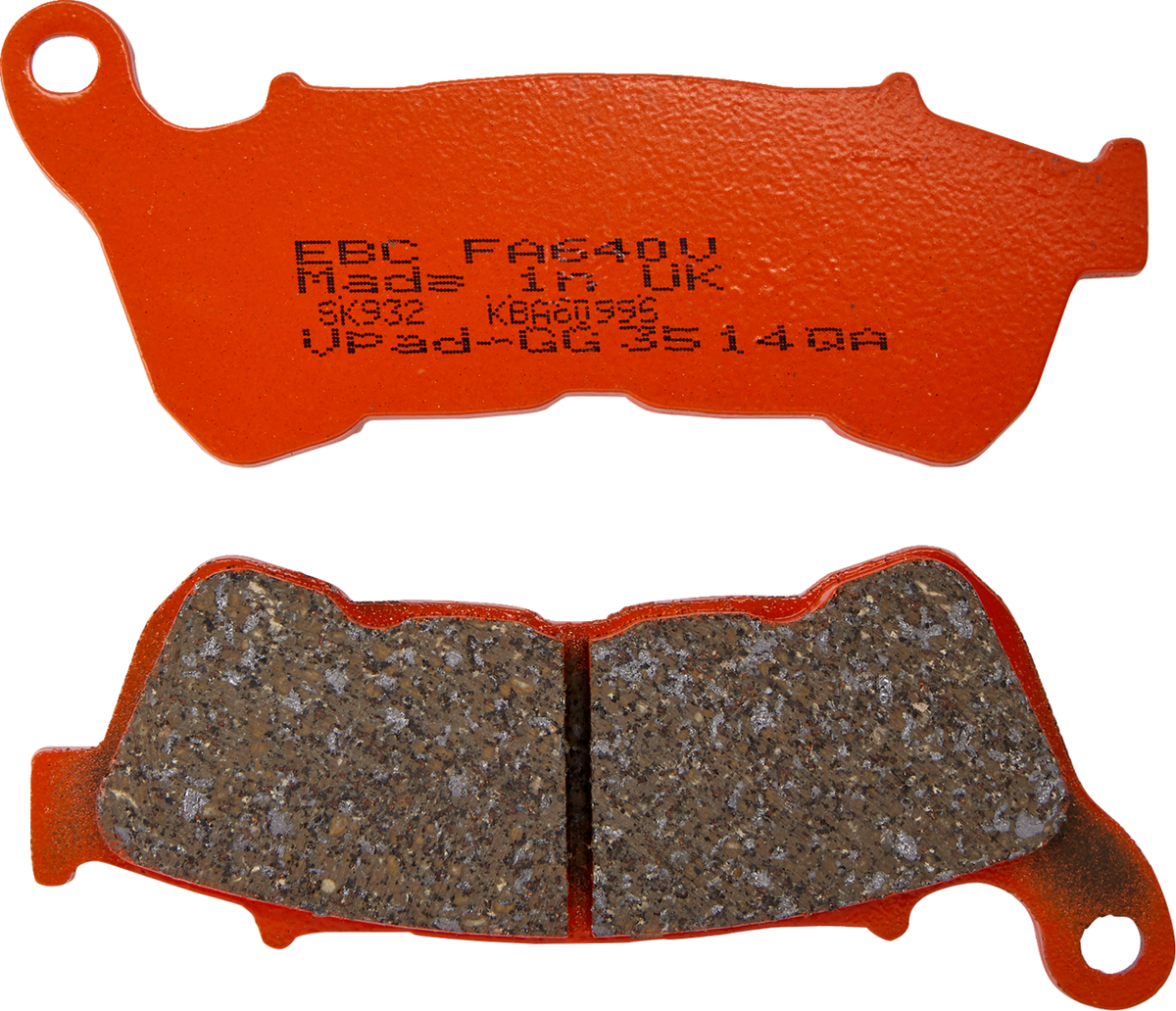 EBC Street Semi-sintered Front Brake Pads - FA640V (Harley-Davidson Iron 883 / XL1200X Forty-Eight / Sportster 1200 Custom 2014–2022)