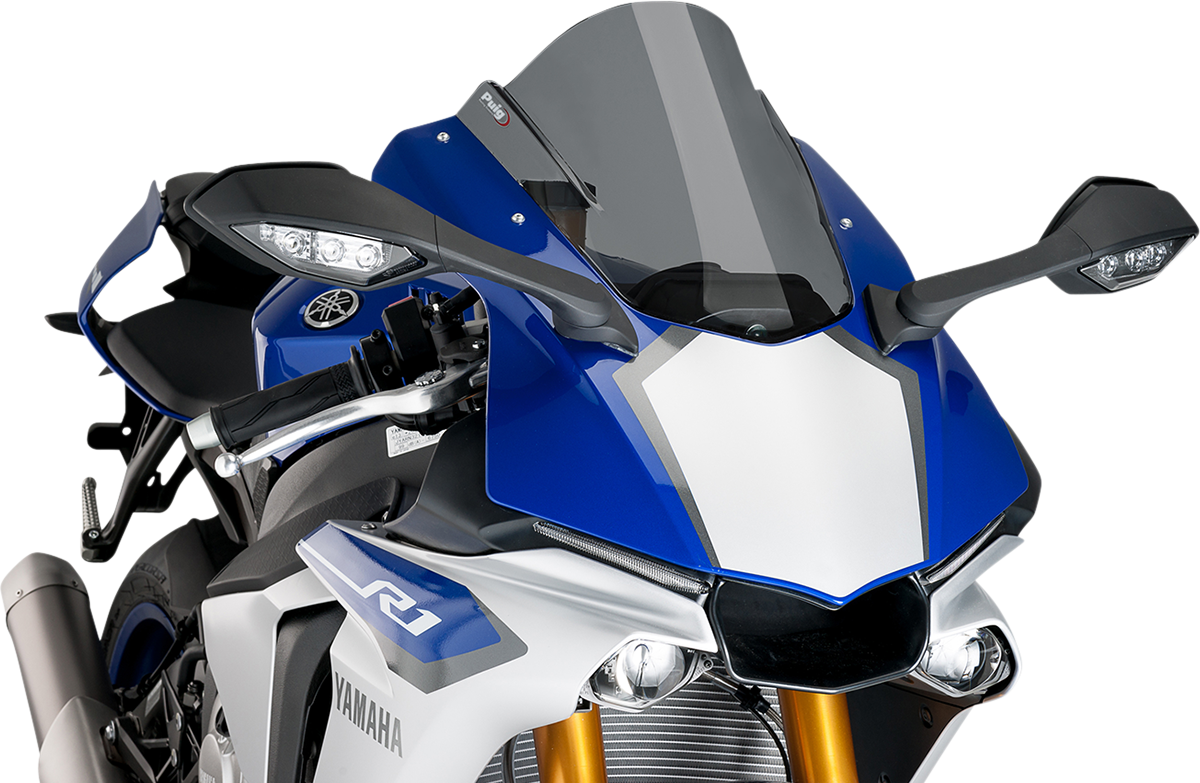 Puig Hi-Tech Parts 7648F Race Windscreen - 13-1/4" - Dark Smoke - YZF-R1 | Street