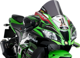 Puig Hi-Tech Parts 9849F Race Windscreen - 14-1/4" - Dark Smoke - Kawasaki | Street