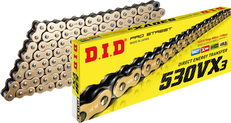 DID M530VX3G110ZB 530 VX3 - Drive Chain - 110 Links - Gold | Adventure/ATV/UTV