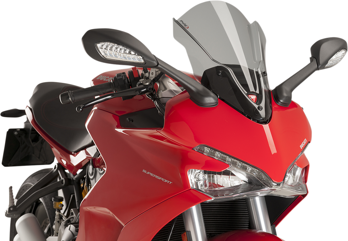 Puig Hi-Tech Parts 9434H Race Windscreen - 16" - Light Smoke - Ducati | Street