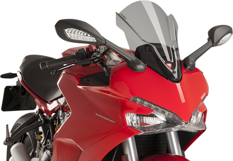 Puig Hi-Tech Parts 9434H Race Windscreen - 16" - Light Smoke - Ducati | Street