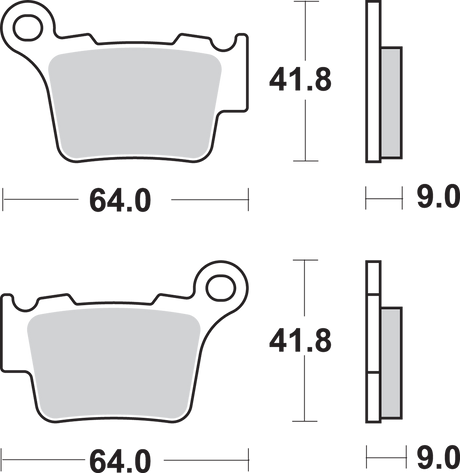 SBS Sintered Rear Brake Pads - 791SI (KTM / Husqvarna / Husaberg / Gas Gas / TM 2003–2024)