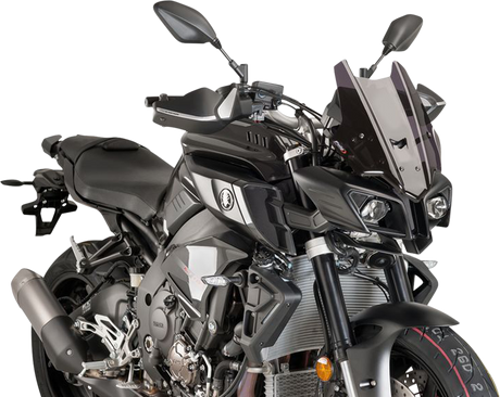 Puig Hi-Tech Parts 8917F Race Windscreen - 14-1/4" - Dark Smoke - MT10 | Street