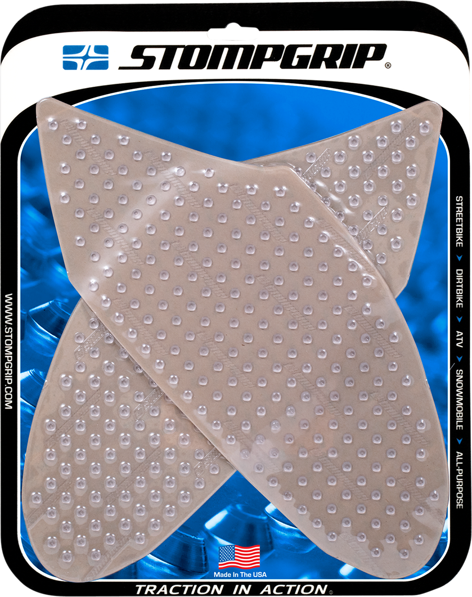 STOMPGRIP 55-10-0052C Tank Grips - Volcano - Clear - Suzuki - GS '06-'07 | Street
