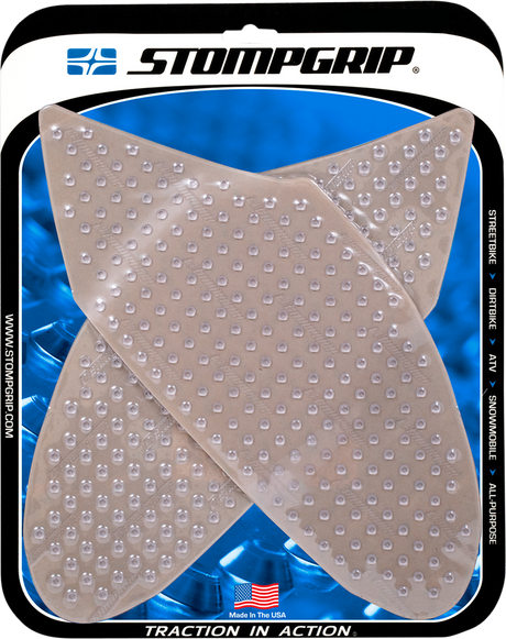 STOMPGRIP 55-10-0052C Tank Grips - Volcano - Clear - Suzuki - GS '06-'07 | Street