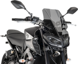 Puig Hi-Tech Parts 9377F New Generation Windscreen - 16-1/2" - Dark Smoke - MT09 | Street