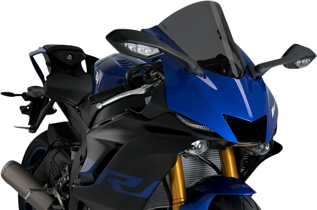 Puig Hi-Tech Parts 3633F Race Windscreen - 14-1/2" - Dark Smoke - YZF-R6/YZF-R7 | Street