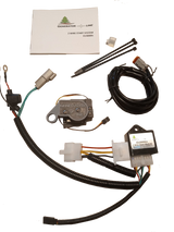 Electrical components and wiring kit with connectors on a white background making Generator Line's EU3W2