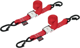 Powertye Mfg. 28621-S Tie-Down Straps - Cam Buckle - Latch Hook - 1-1/2" x 5-1/2' - Red | Adventure/ATV/UTV