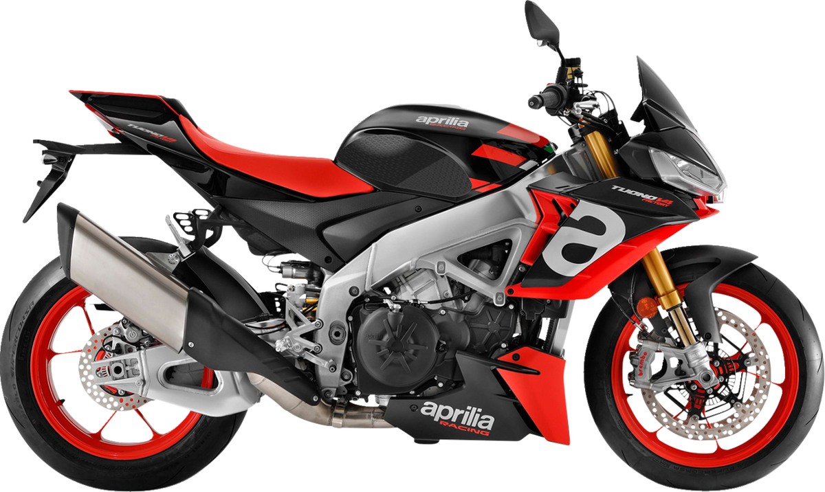 STOMPGRIP 55-14-0180B Tank Grips - Icon - Black - Aprilia - RSV4/Tuono '21-'25 | Street