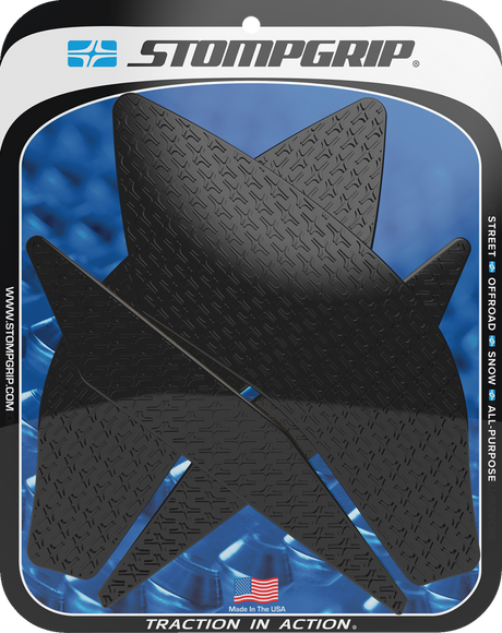 STOMPGRIP 55-14-0099B Tank Grips - Icon - Black - Yamaha - YZF '15-'25 | Street