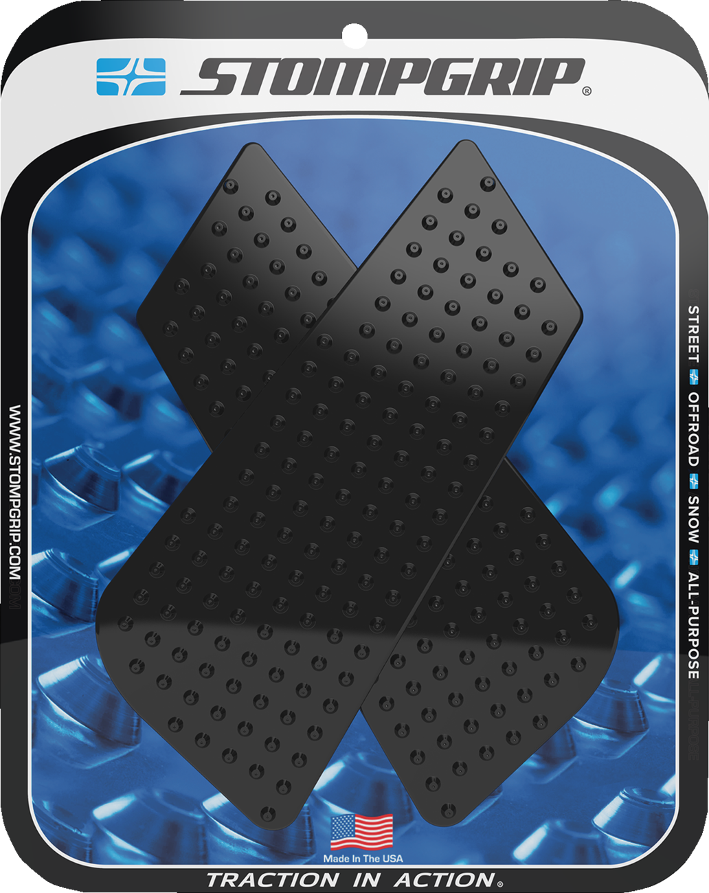 STOMPGRIP 50-10-0004B Tank Grips - Volcano - Wedge - Black - Universal | Street