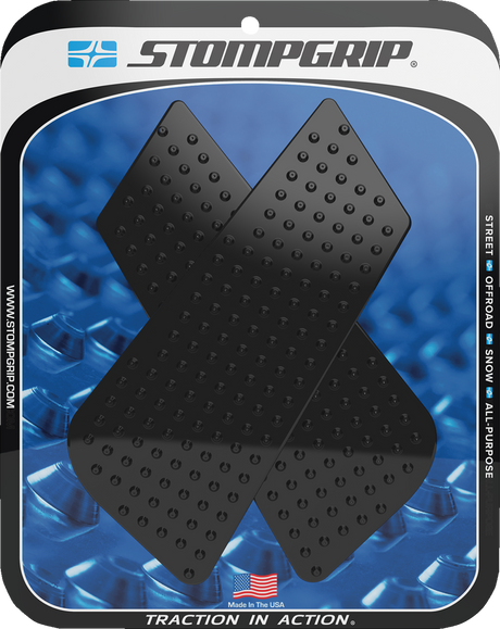 STOMPGRIP 50-10-0004B Tank Grips - Volcano - Wedge - Black - Universal | Street