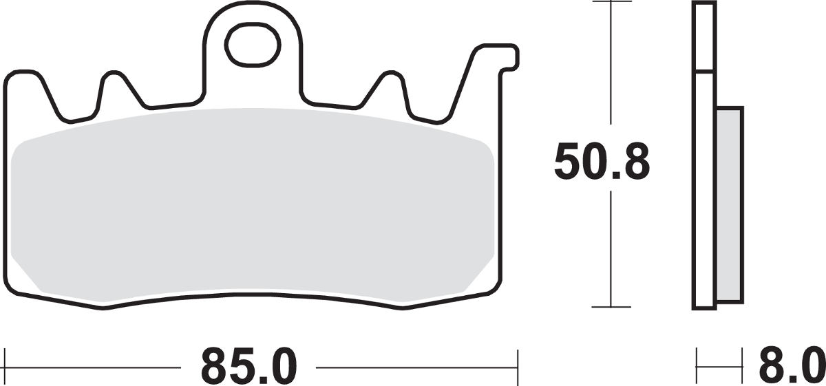 SBS HS Series Sintered Front Brake Pads - 900HS (Ducati / BMW / Can-Am / Aprilia / MV Agusta / Kawasaki 2013–2026)