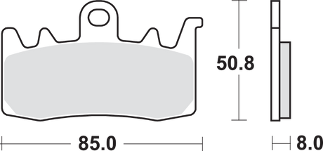 SBS HS Series Sintered Front Brake Pads - 900HS (Ducati / BMW / Can-Am / Aprilia / MV Agusta / Kawasaki 2013–2026)