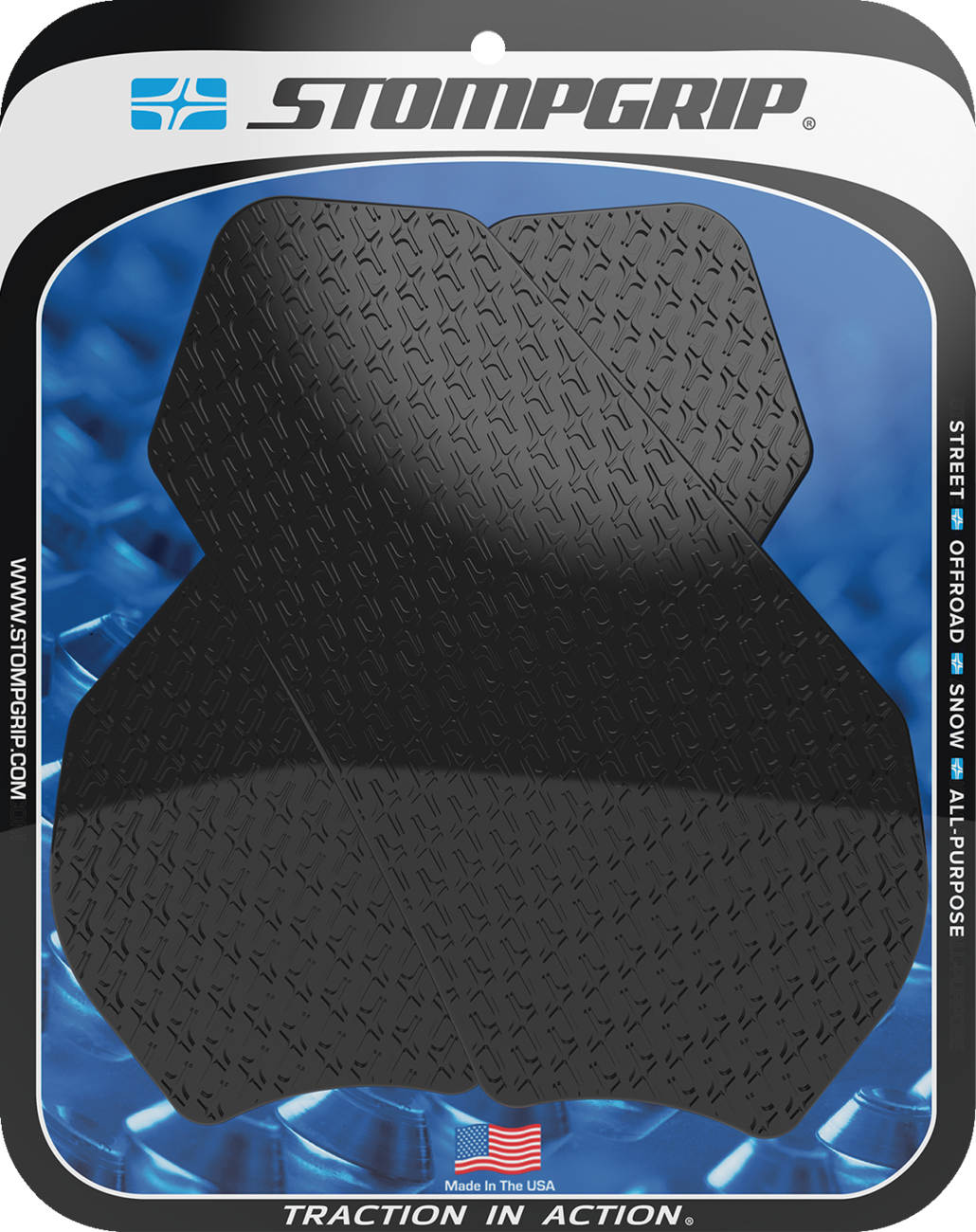 STOMPGRIP 55-14-0057B Tank Grips - Icon - Black - Suzuki - GS '11-'25 | Street
