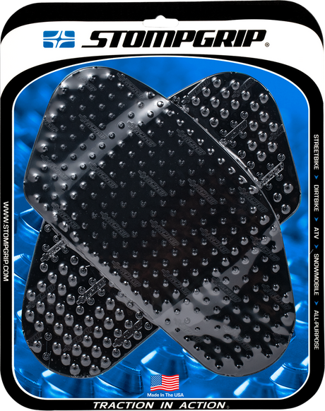 STOMPGRIP 55-10-0017B Tank Grips - Volcano - Black - Honda - CBR '03-'07 | Street