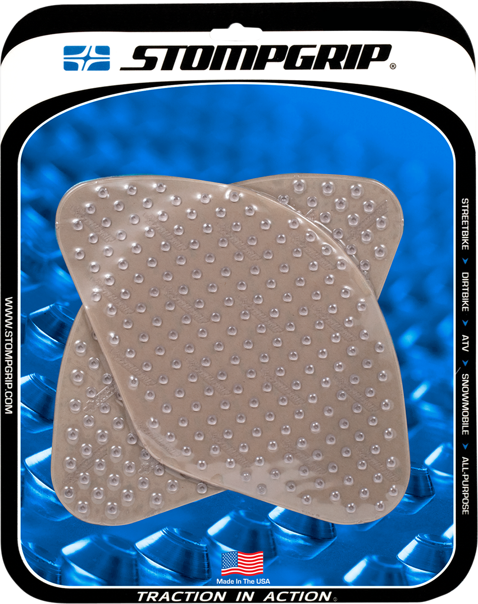 STOMPGRIP 55-10-0051C Tank Grips - Volcano - Clear - Suzuki - SV '00-'15 | Street