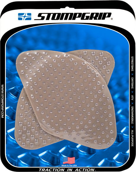 STOMPGRIP 55-10-0051C Tank Grips - Volcano - Clear - Suzuki - SV '00-'15 | Street