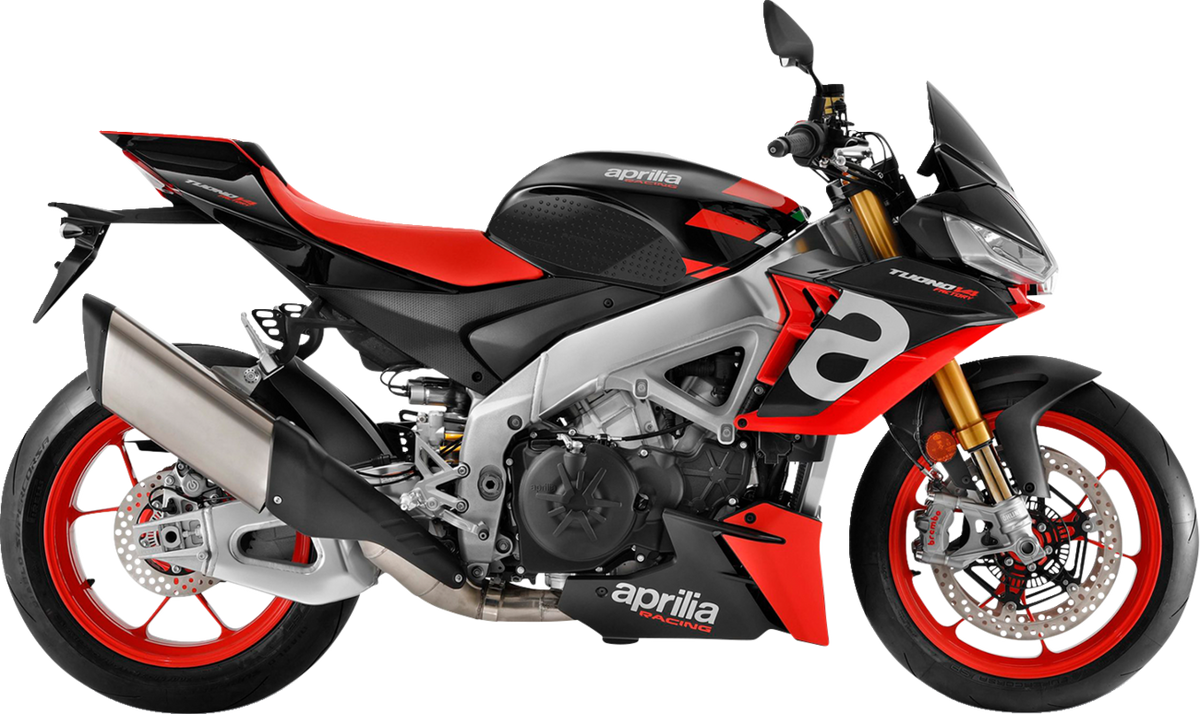 STOMPGRIP 55-10-0180B Tank Grips - Volcano - Black - Aprilia - RSV4/Tuono '21-'25 | Street