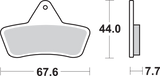 SBS Sintered Brake Pads - 758ATS (Arctic Cat 300 4x4 / 400 2x4 / 400 4x4 1996–2008)