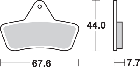 SBS Sintered Brake Pads - 758SI (Arctic Cat 400 2x4 / 400 4x4 / 400 FIS Manual 4x4 1996–2009)