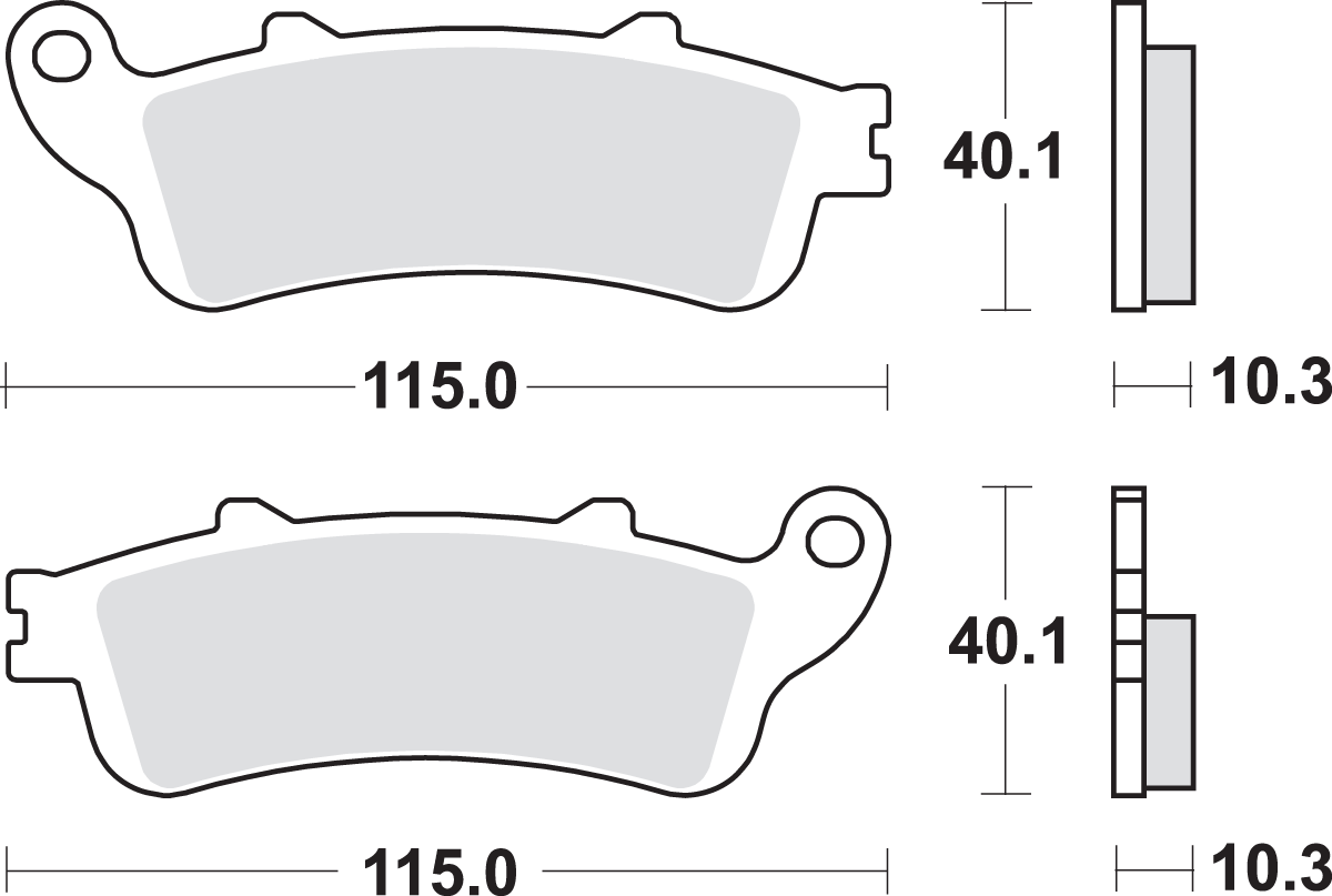 SBS Sintered Rear Brake Pads - 880LS (Honda Gold Wing Audio/Comfort / Gold Wing F6B / Gold Wing Airbag 2001–2016)