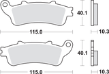SBS Sintered Rear Brake Pads - 880LS (Honda Gold Wing Audio/Comfort / Gold Wing F6B / Gold Wing Airbag 2001–2016)